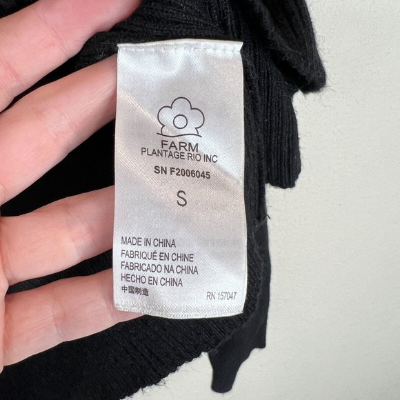 Farm Women Turtleneck Ribbed Pullover Sweater Small‎ Long Sleeve Black Capsule - Picture 7 of 12